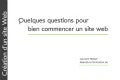 Formation ergonomie : Questions pour bien commencer la conception d'un site web. Formateur Laurent Mottet