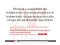 Eficacia y seguridad del tratamiento con anacetrapib en el tratamiento de pacientes con alto riesgo de cardiopatía isquémica
