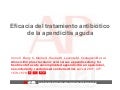 ¿El tratamiento antibiótico puede ser una alternativa a la apendicectomía?