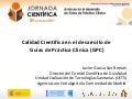 Calidad científica en el desarrollo de guías de práctica clínica