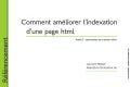 Formation SEO - Comment optimiser l'indexation du titre d'une page web. Formateur Laurent Mottet