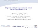 Object counting in high resolution remote sensing images with OTB