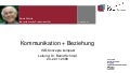 Systemische Professionalität Kommunikation und Beziehung