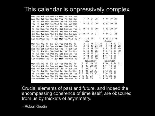 Oct 09 - Deleted - The Gregorian Calendar Is Old and Busted