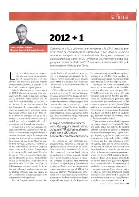 Tribuna Juan Luis García Alejo en Estrategias de Inversión