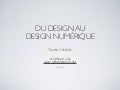 Du design au design numérique
