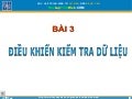 Bài 3 - Điều khiển kiểm tra dữ liệu