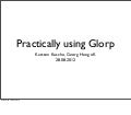 Practically Using Glorp