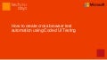 Deep Dive Modern Apps Lifecycle with Visual Studio 2012: How to create cross browser test automation using Coded UI Testing