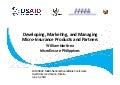 Developing Marketing and Managing Microinsurance 2
