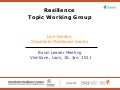 Resilience CPWF Topic Working Group presentation