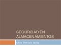 Prevención de Riesgos Laborales. Seguridad en Almacenamientos