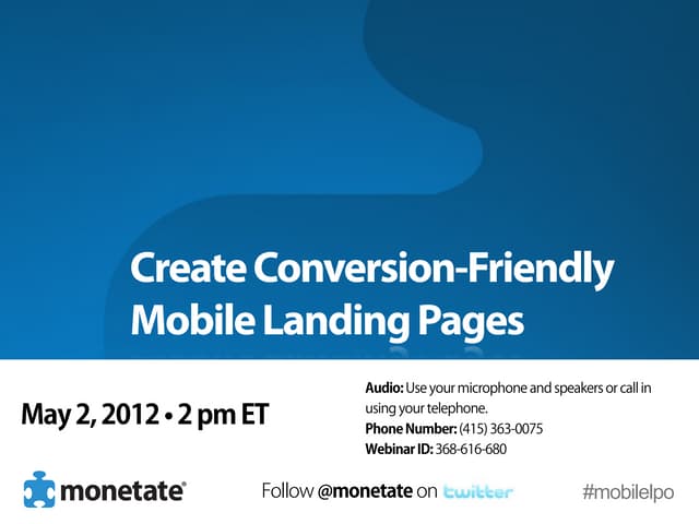 Create Conversion-Friendly Mobile L...