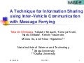 (Slides) A Technique for Information Sharing using Inter-Vehicle Communication with Message Ferrying