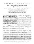 (Paper) A Method for Sharing Traffic Jam Information using Inter-Vehicle Communication