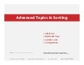 Advanced Topics Sorting