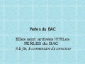 Les perles du Bac commentées par les professeurs