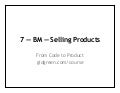 Selling Products and Services