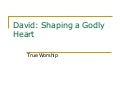 070527    David   True Worship   Psalm 15   Dale Wells