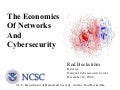 Economics Of Networks - Rod Beckstrom, National Cybersecurity Center, Department of Homeland Security