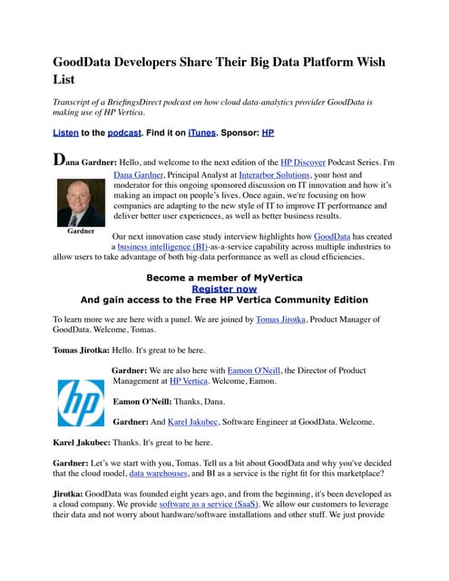 GoodData Developers Share Their Big...