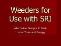 0896 Weeders for Use with SRI- Alternative Designs to Save Labor Time and Energy
