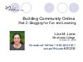 Building Class Community with Blogging