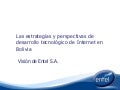 Las estrategias y perspectivas de desarrollo tecnológico de Internet en Bolivia. Visión de Entel S.A.