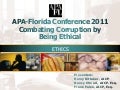 9/9 FRI 9:30 | Combating Corruption By Being Ethical 1
