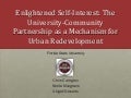 9/9 FRI 2:45 | Enlightened Self-Interest - Univ-Comm. Partnerships 1