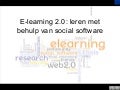 Elearning 20 Leren Met Social Software
