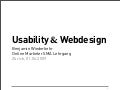 Usability & Webdesign 2009