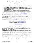 Cultivating A Strategic Perspective