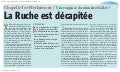 UN article parmi d&rsquo;autres : La Ruche est décapitée dans Le Soir (Hainaut) du 1er octobre 09