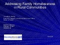 1.6: Addressing Family Homelessness in Rural Communities