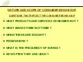 Consumer Buyer Behaviour: Nature and scope of consumer behavior