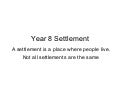 1 - Different Settlements