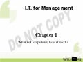 I.T for Management: What is a computer and how does it work 