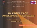 El texto y las propiedades textuales