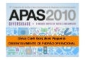 APAS 2010 - Arena do conhecimento com  Jânua Coeli Gonçalves Nogueira