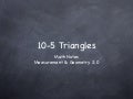 10-5 Triangles