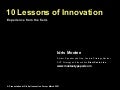 10 Lessons of Innovation (Idris Mootee)
