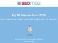 10 SEO Lessons from 2010