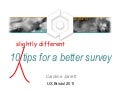 10 tips for a better survey at UX Bristol