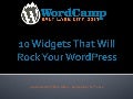 10 Widgets To Rock Your WordPress