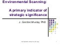 Environmental Scanning: An indicator of strategic significance