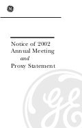 GE# 2002 Proxy Statement 