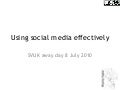 Using social media effectively
