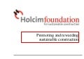 Holcim Award for sustainable construction.