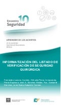 Informatización del listado de verificación de seguridad quirúrgica